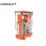 Ascenseur vertical en aluminium à double mât électrique mobile